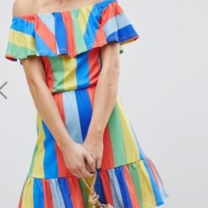 Happy Pride! Asos Multicolor Ruffle Dress